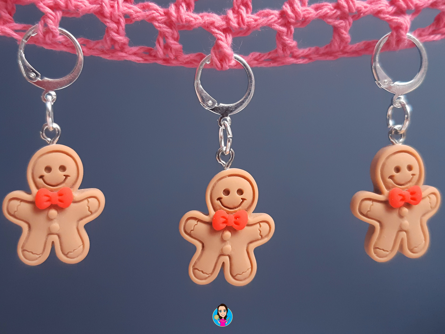Gingerbread Man Kawaii Stitch Marker