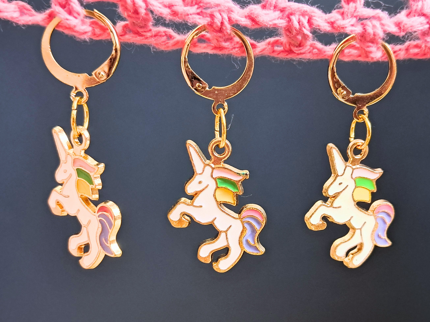 Unicorn Stitch Marker Gold