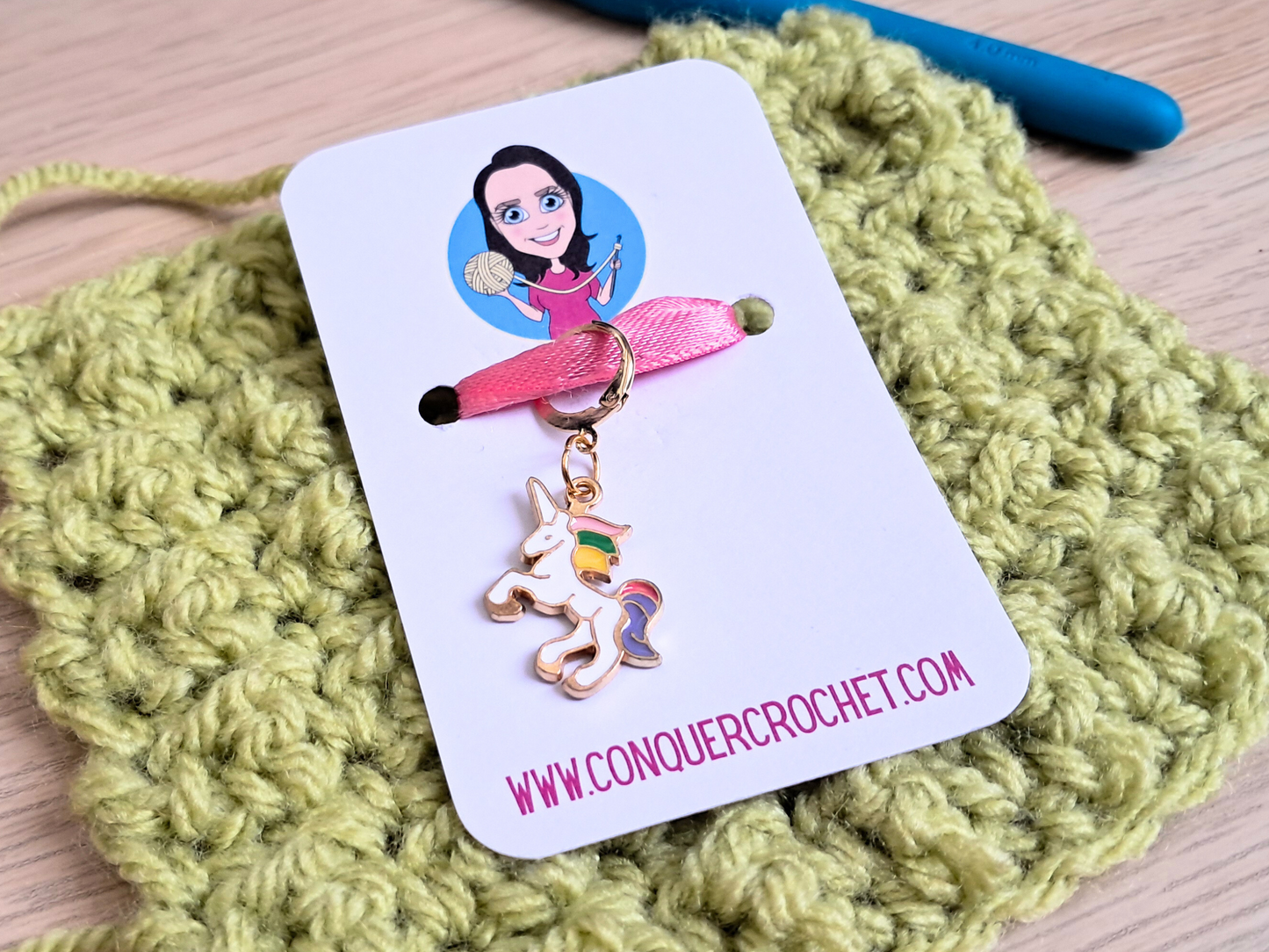 Unicorn Stitch Marker Gold