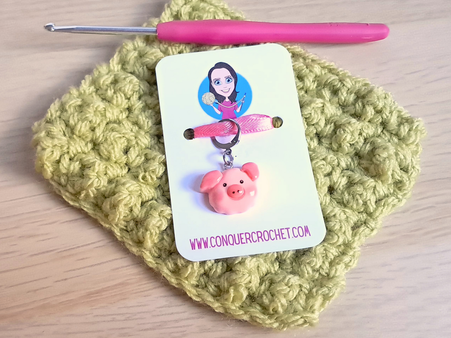 Piggy Face Stitch Marker