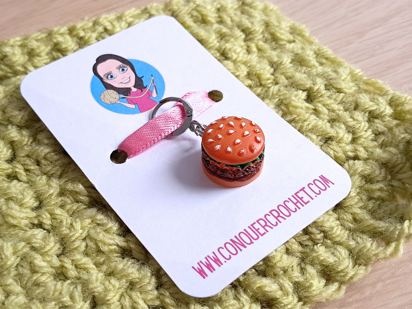 Burger Stitch Marker