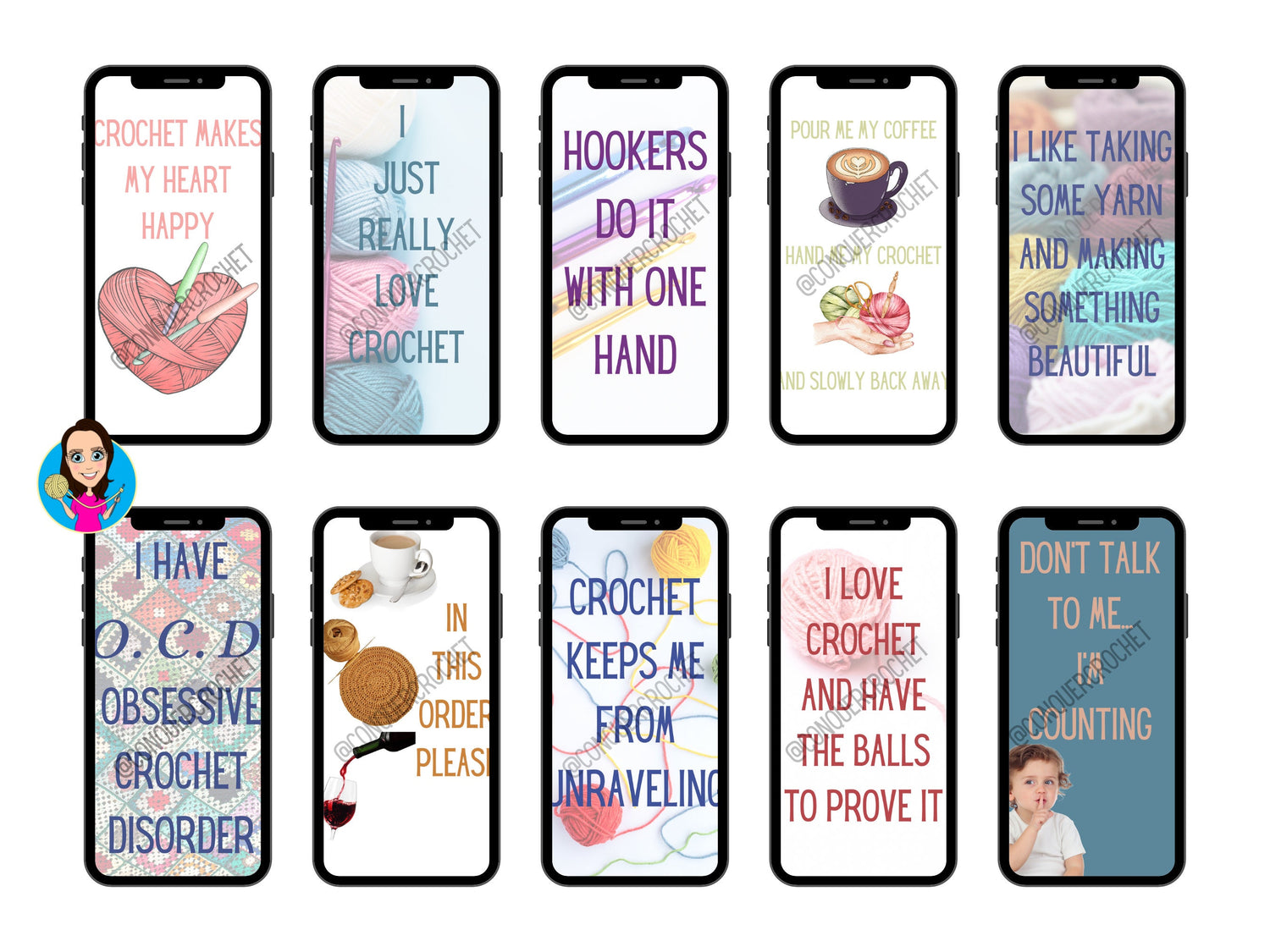 Crochet Quotes Phone Wallpapers