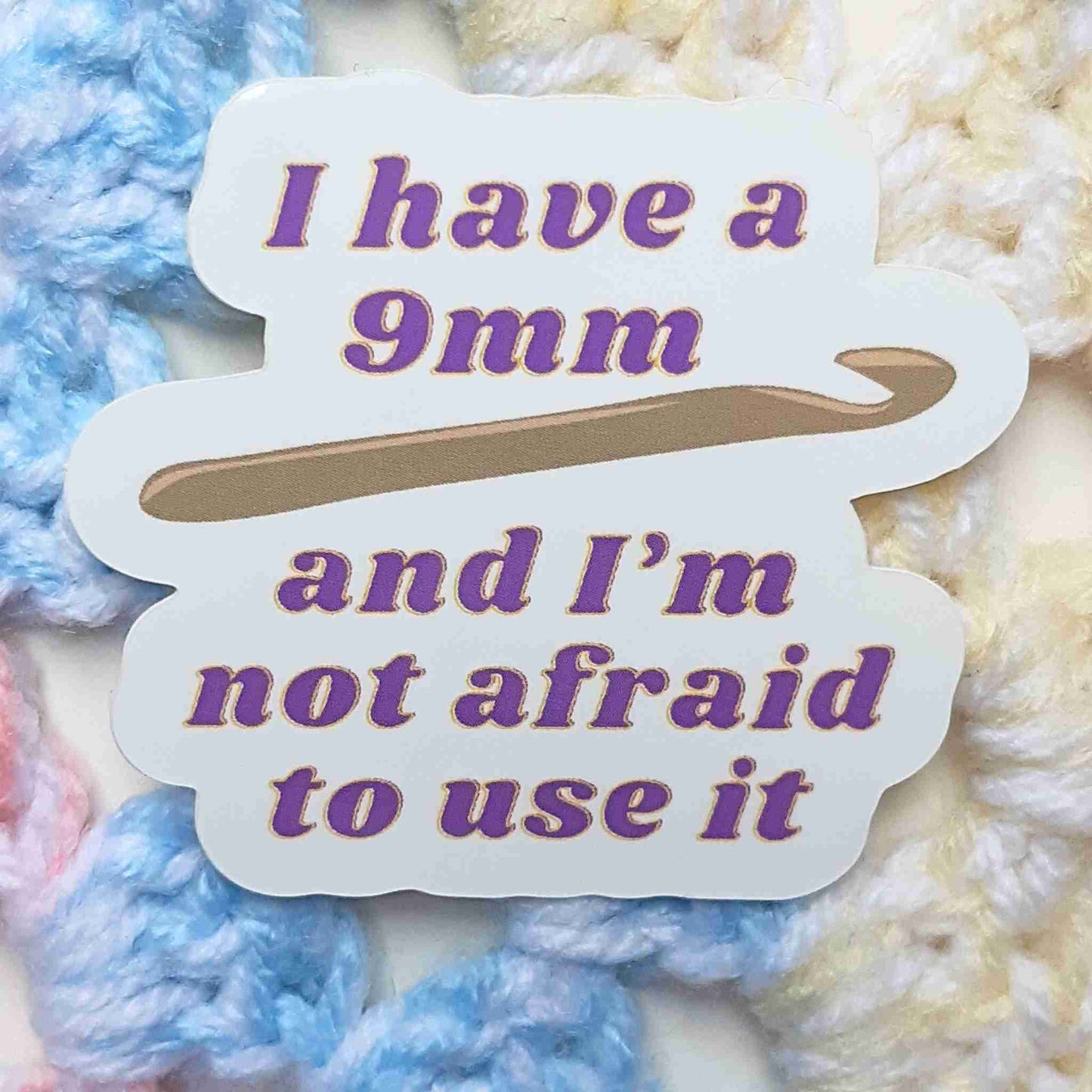 Funny Crochet Joke Die Cut Sticker