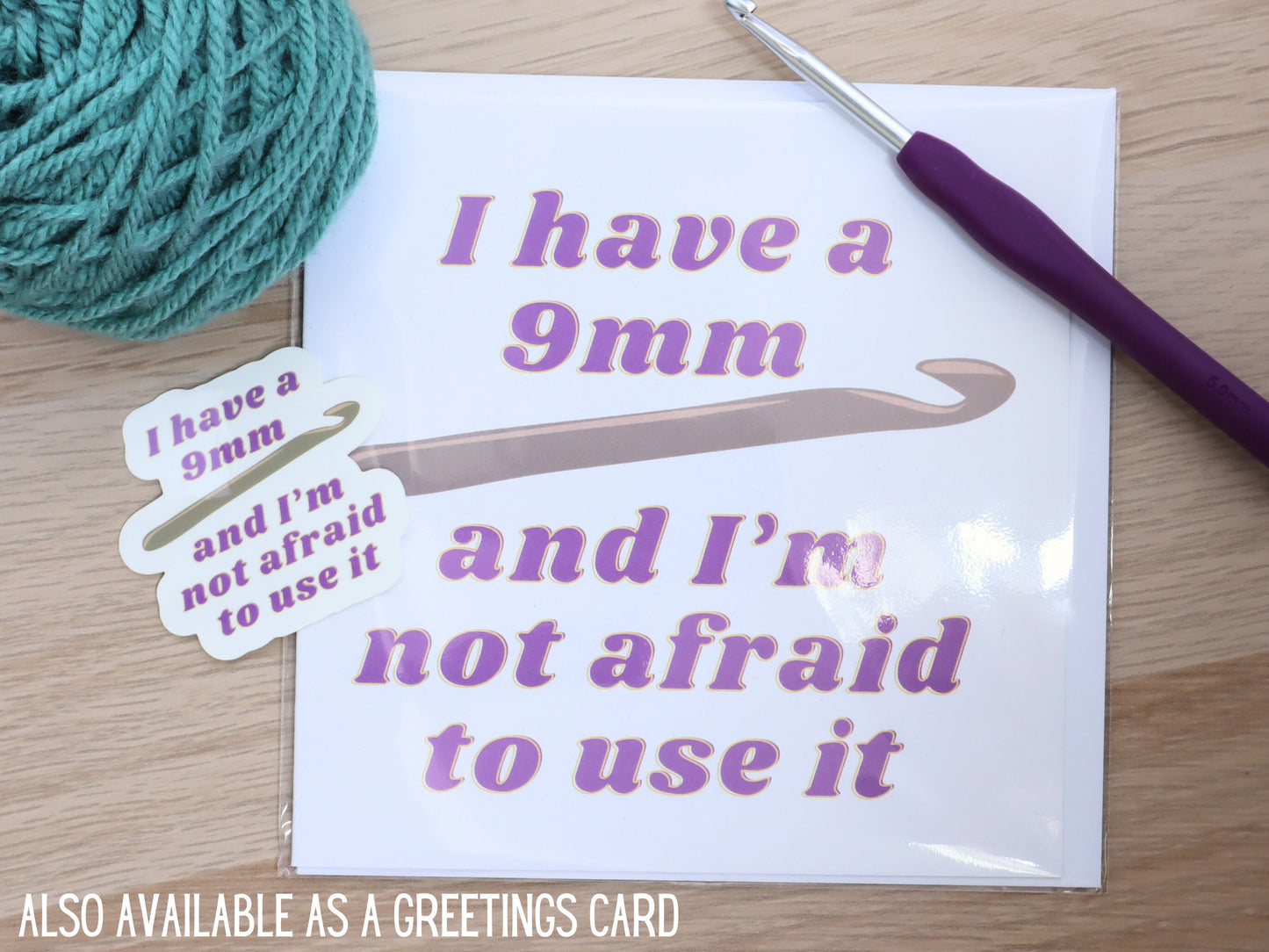 Funny Crochet Joke Die Cut Sticker