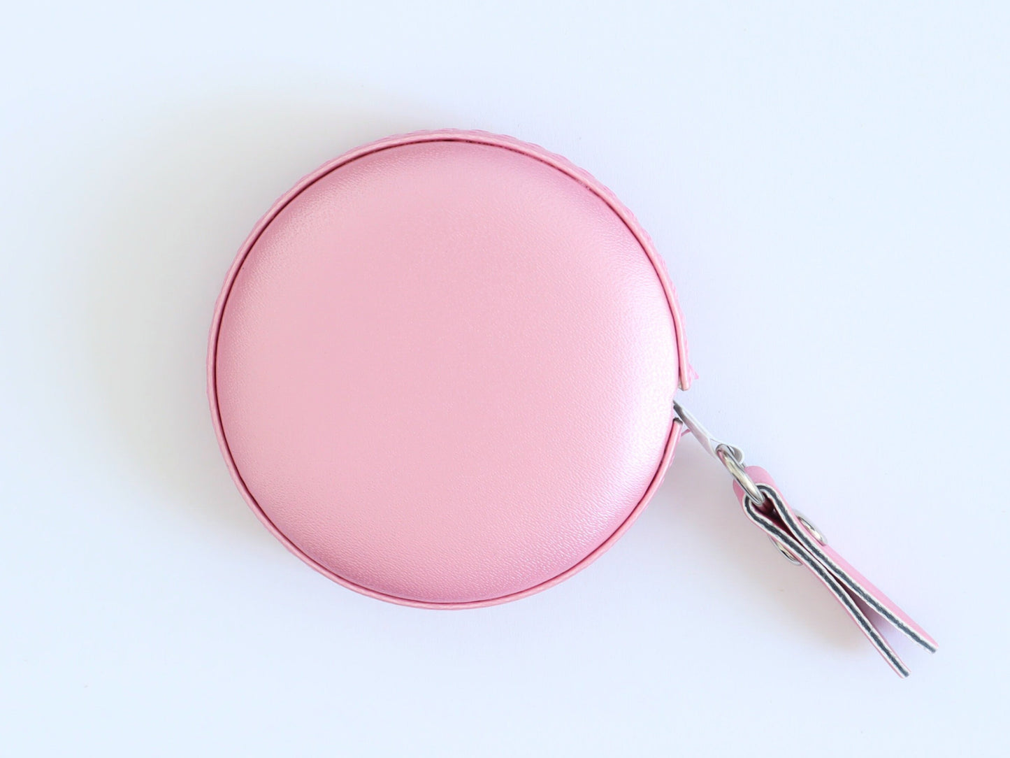 Pink Faux Leather Retractable Tape Measure sewing crochet knitting soft measuring tape crochet notions tools gift for crafters crocheters