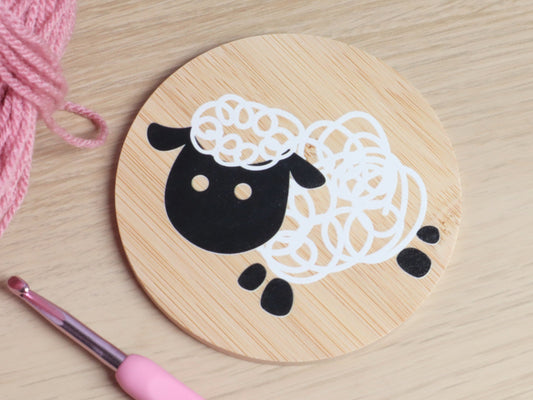 Sheep Coaster For Yarn Addicts