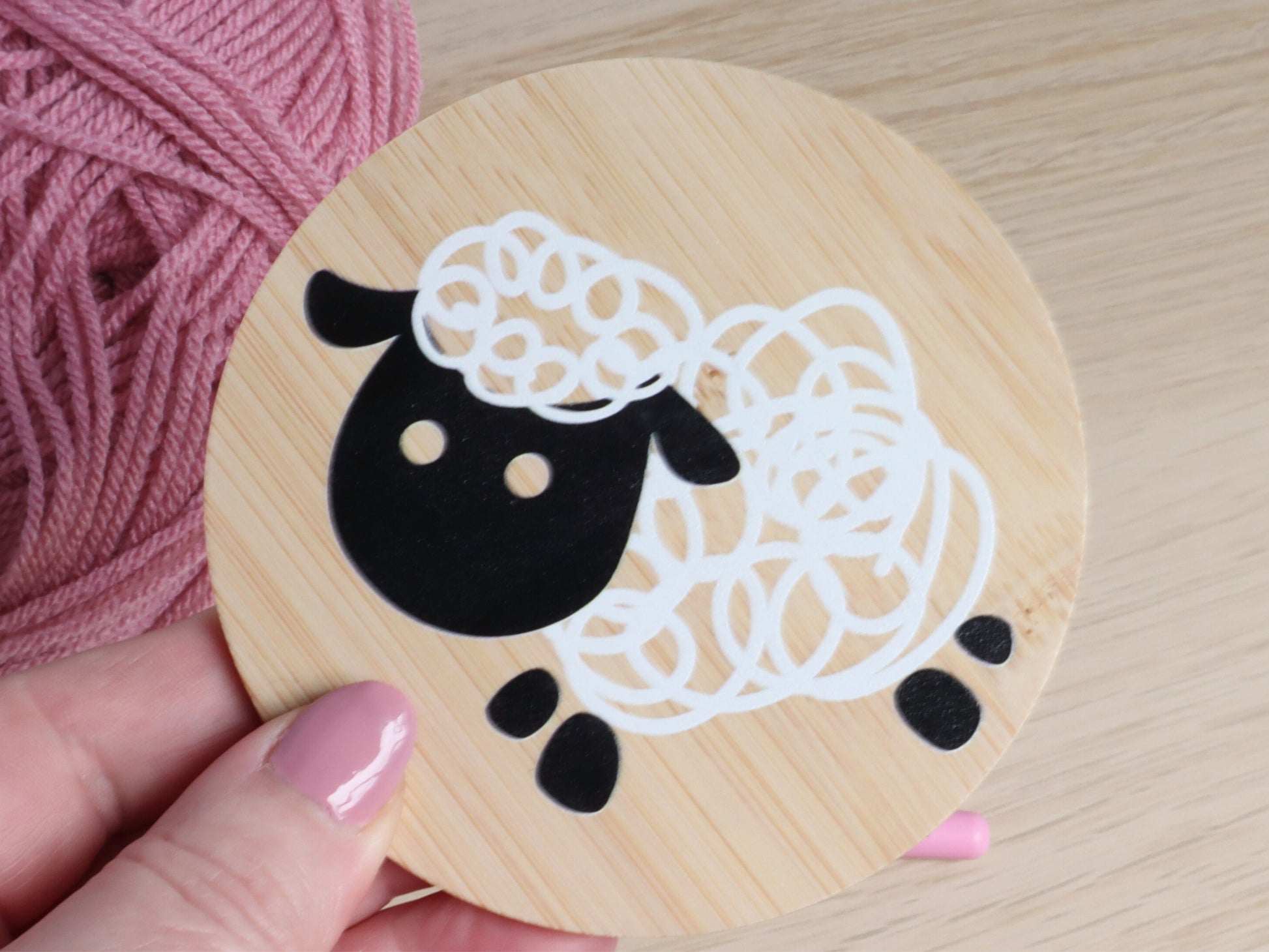 Sheep Coaster For Yarn Addicts