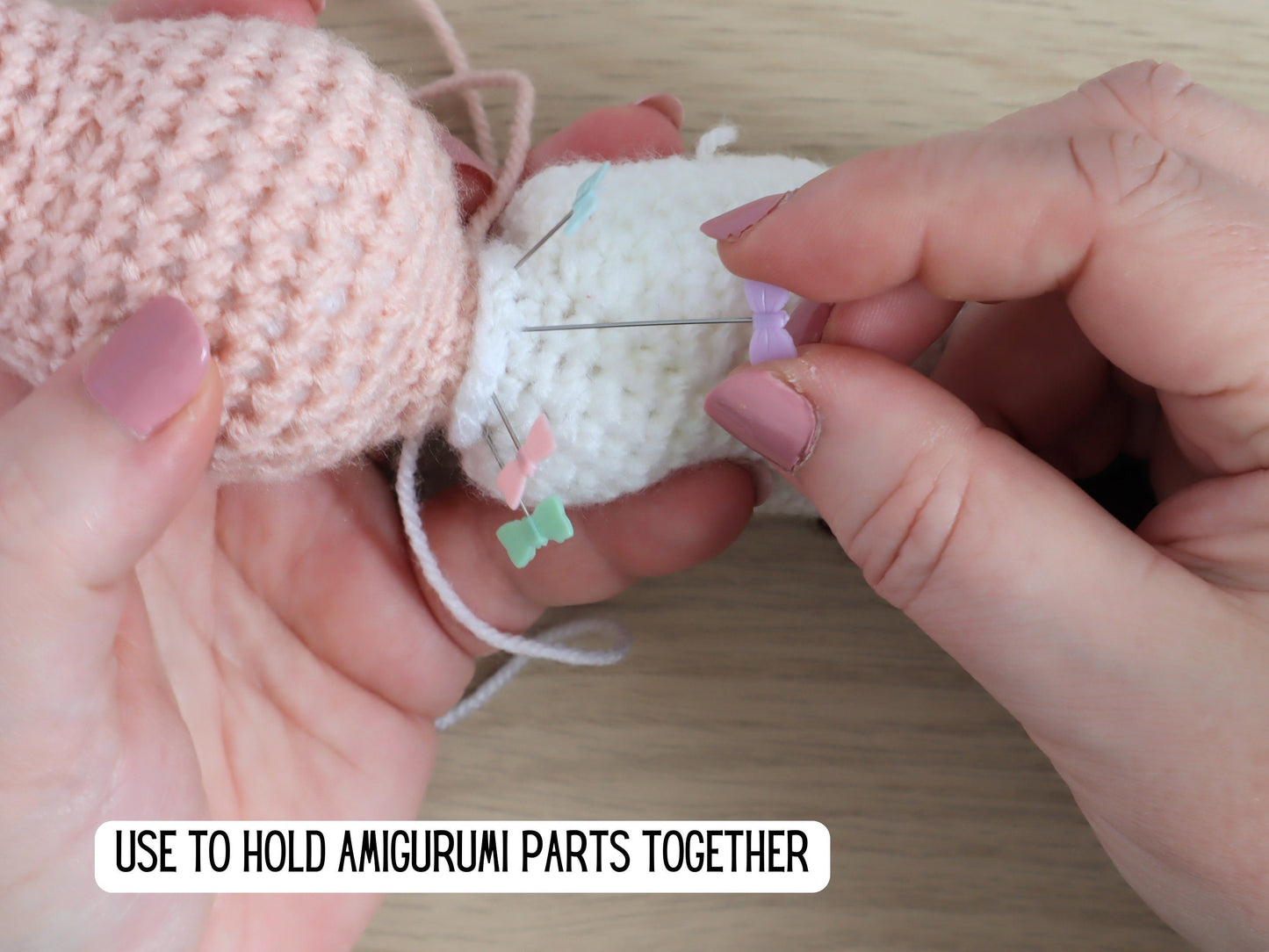 Pastel Bows sewing pins