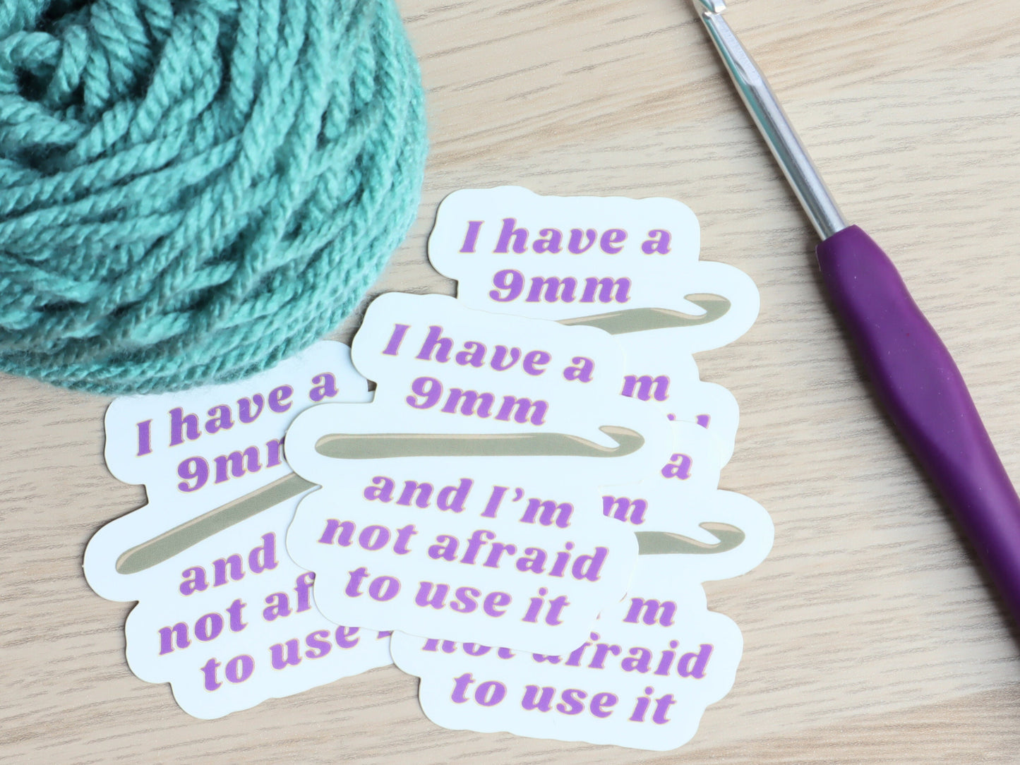 Funny Crochet Joke Die Cut Sticker