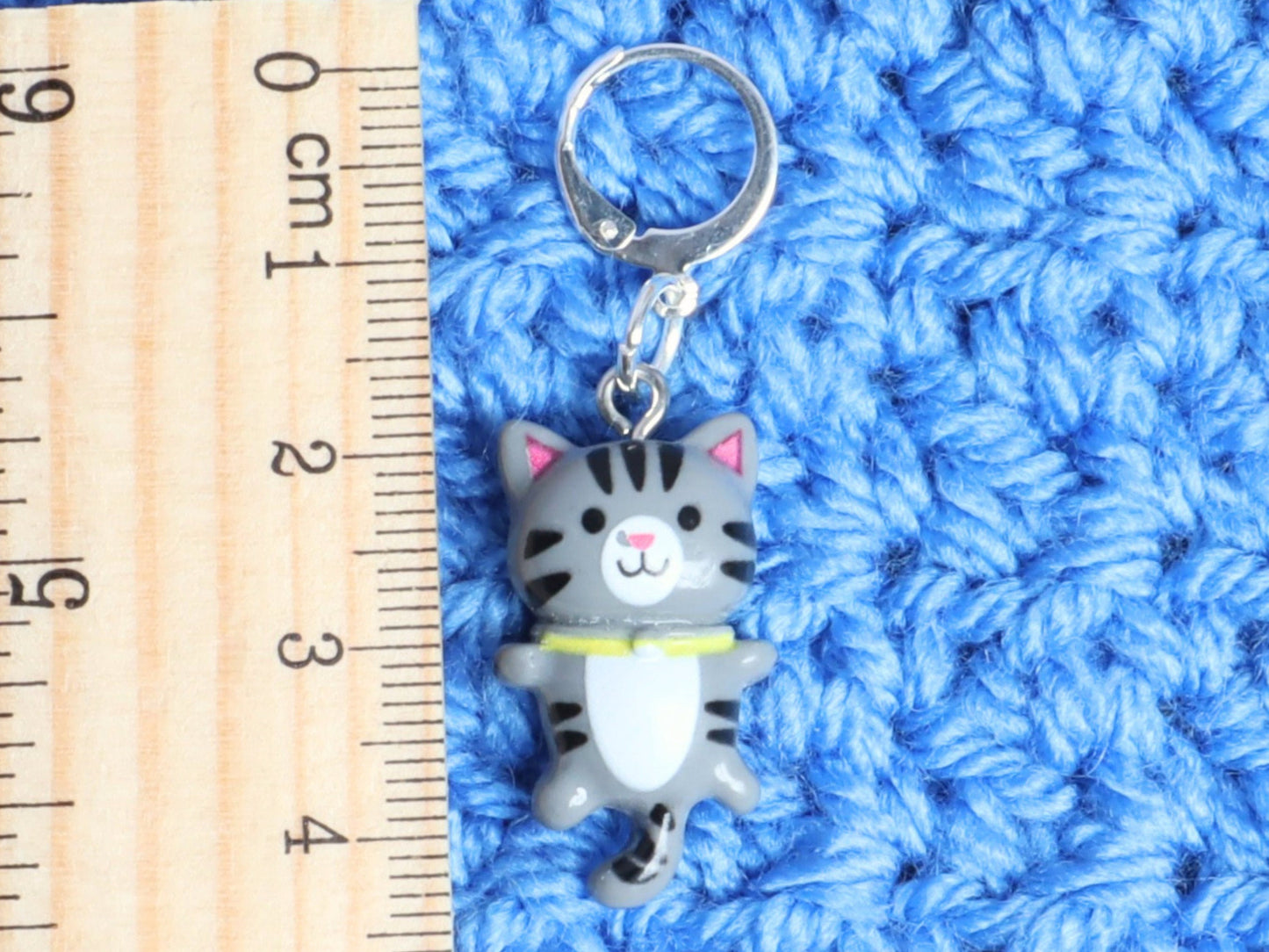 Cute Grey Cat Kawaii Stitch Marker