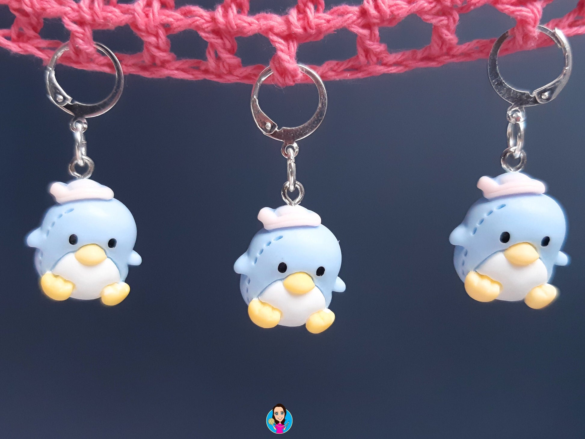 Cute Blue Penguin Kawaii Stitch Marker
