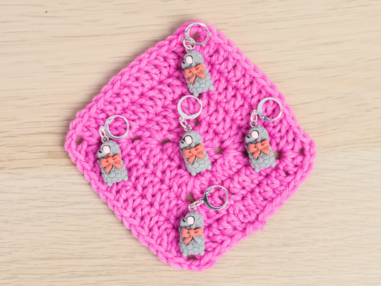 Sleepy Lamb Kawaii Stitch Marker