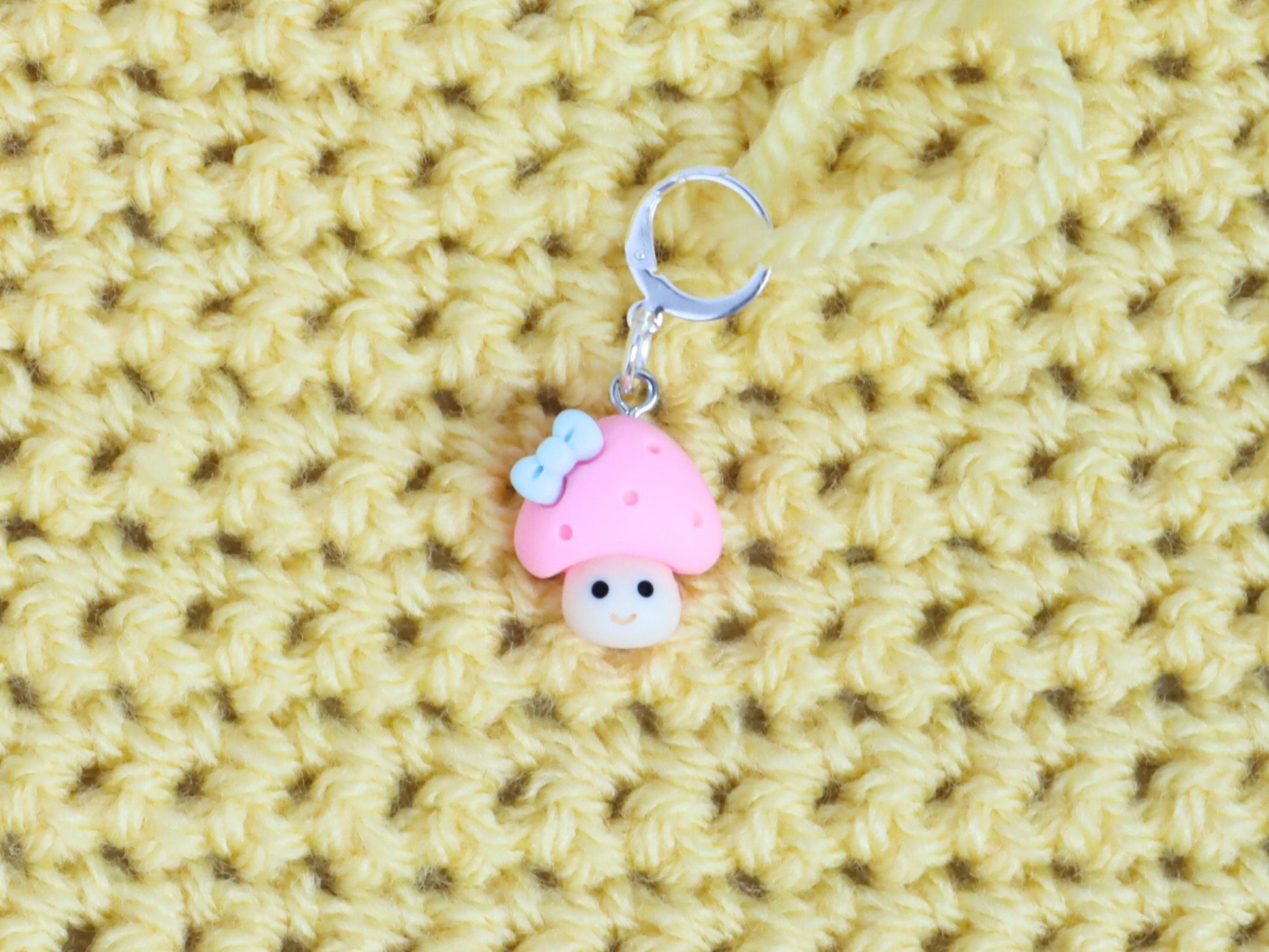 Cute Pink Mushroom Kawaii Stitch Marker