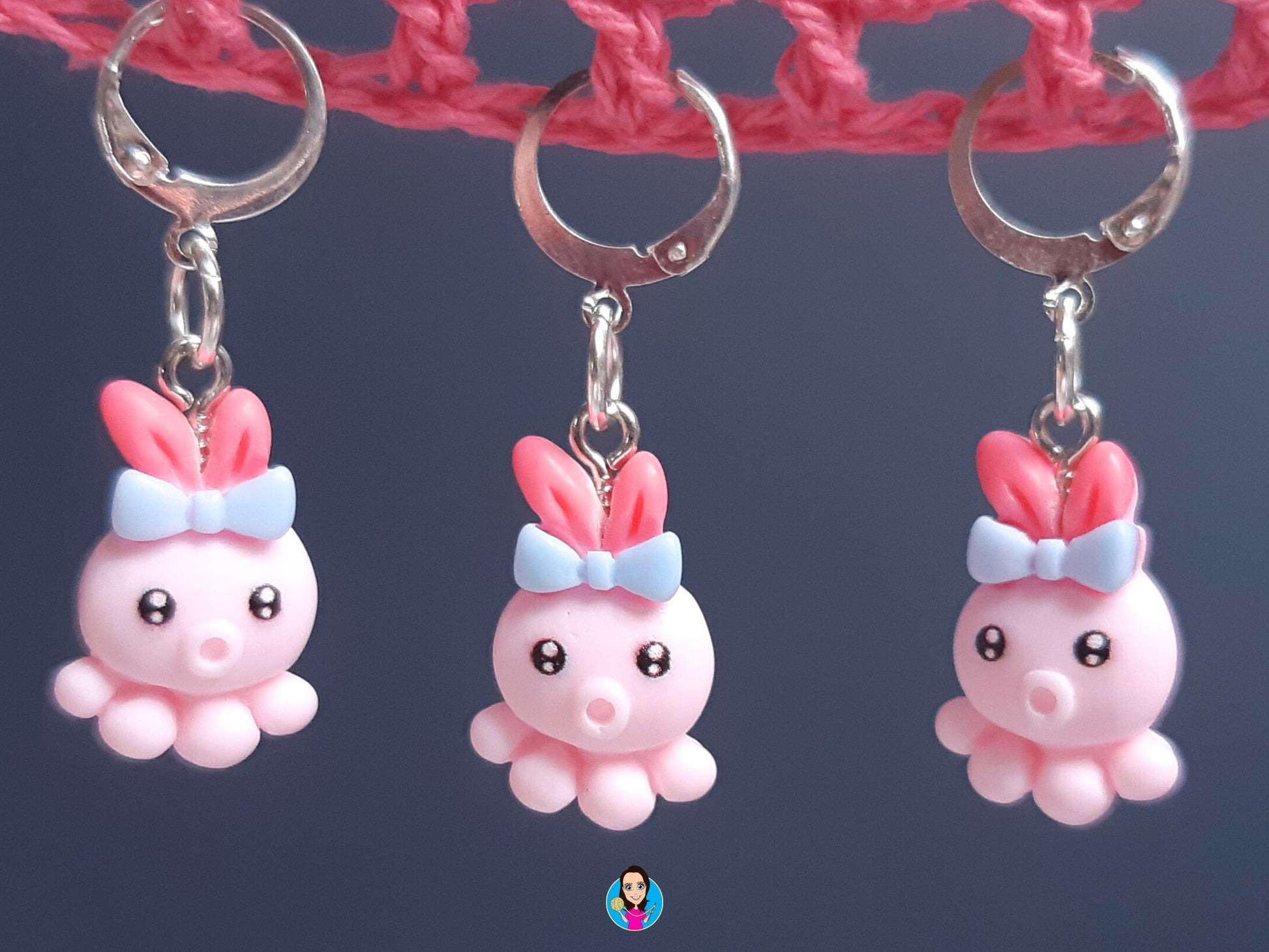 Cute Pink Octopus Kawaii Stitch Marker