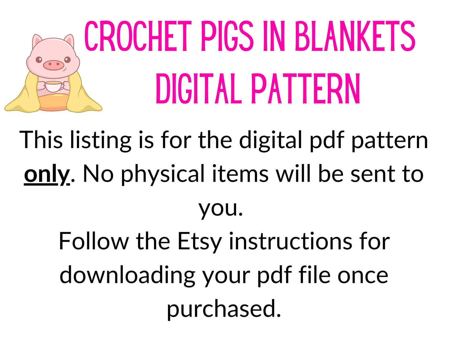 Pigs in Blankets Amigurumi Kawaii Crochet Pattern