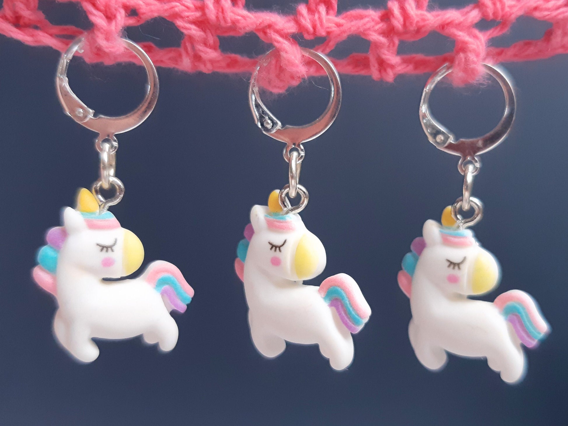 Cute Rainbow Unicorn Kawaii Stitch Marker