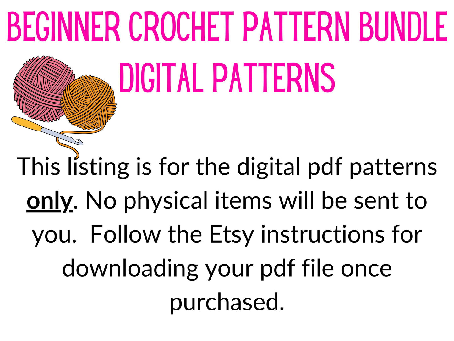 Beginner Set of Crochet Patterns