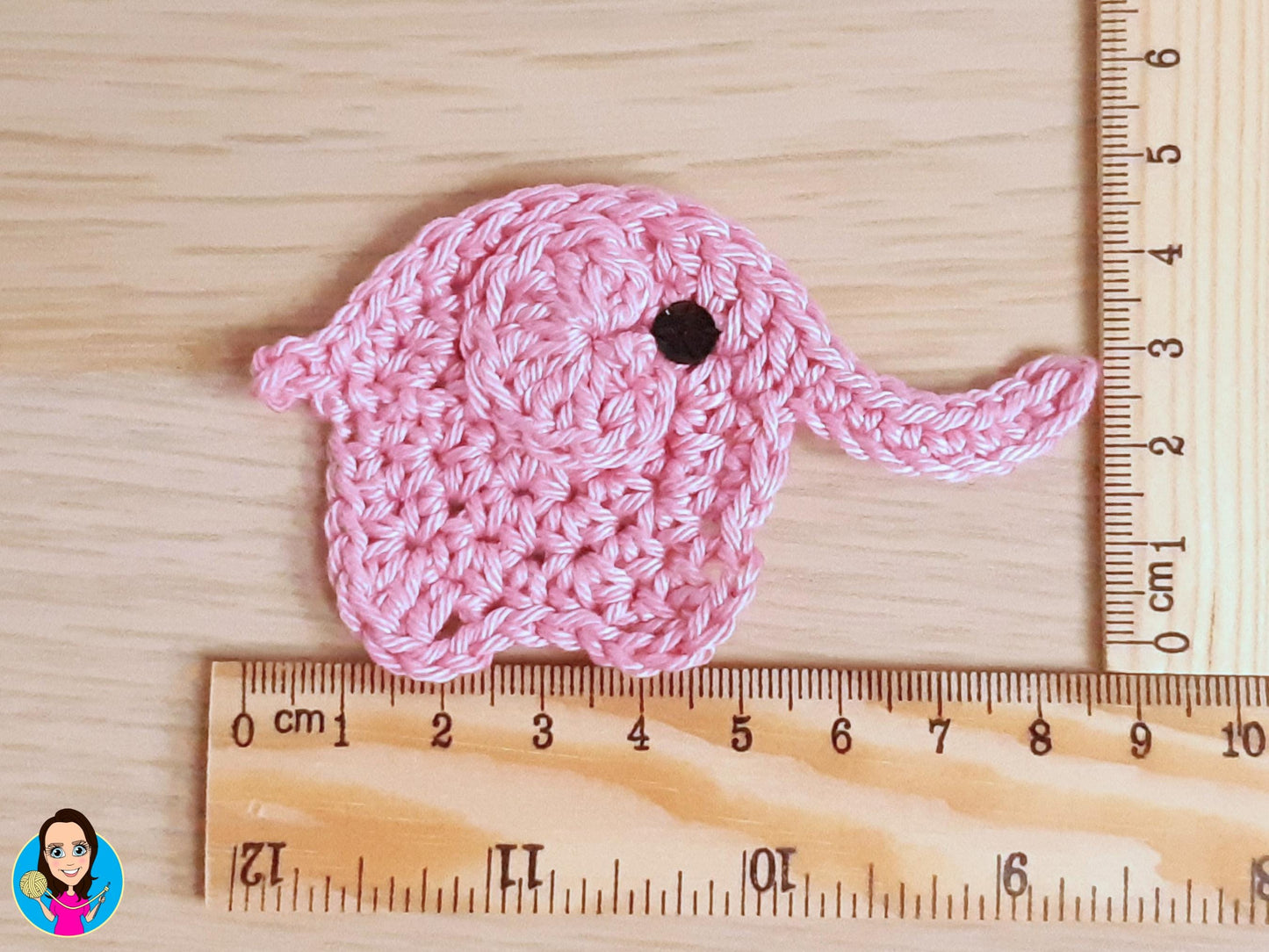Pink Elephant Sew On Patch