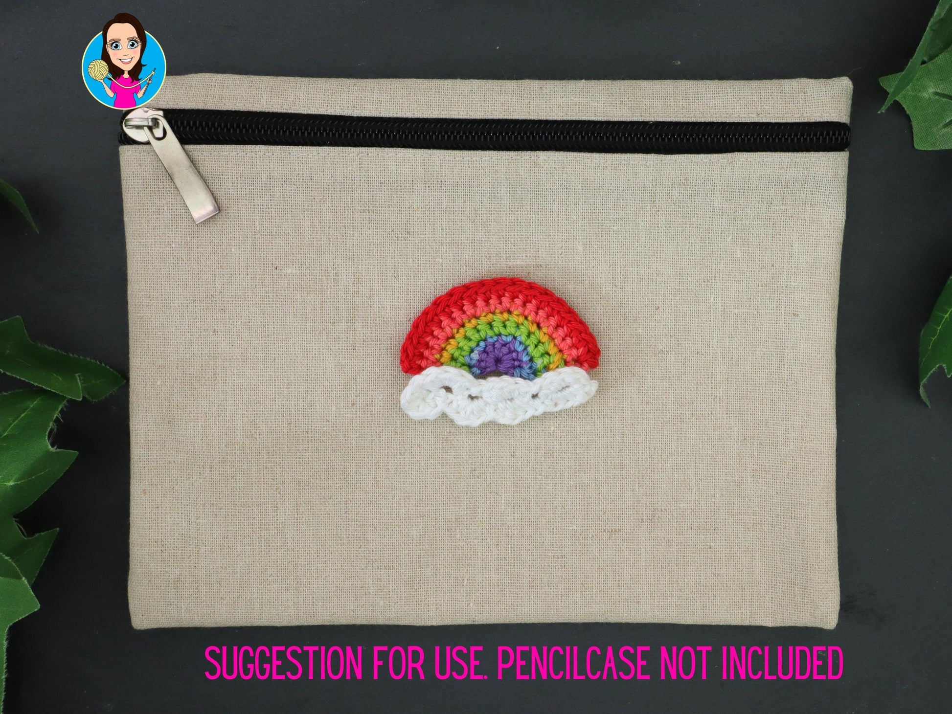 Rainbow and Cloud Sew On Crochet Patch
