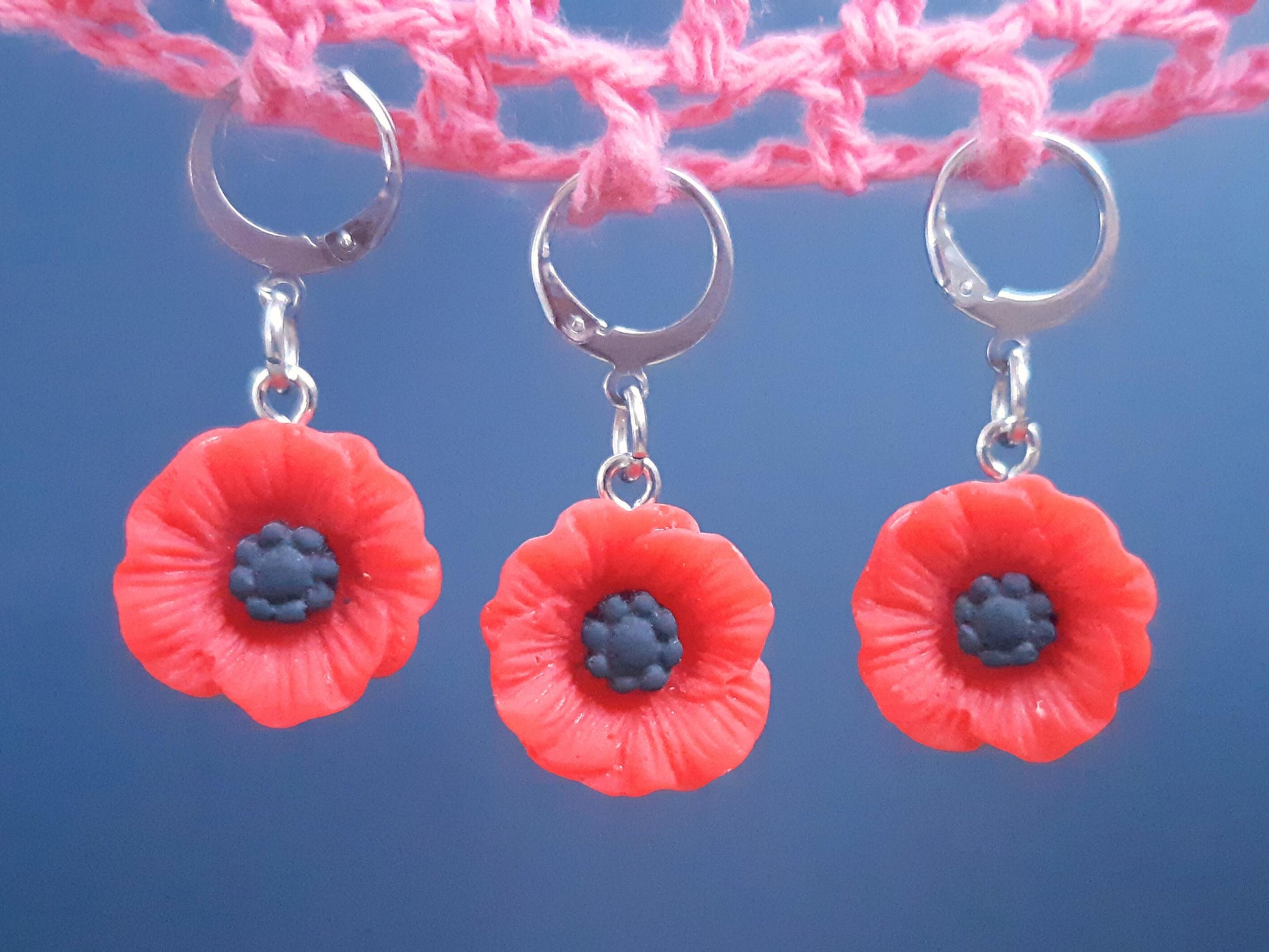 Poppy Stitch Marker