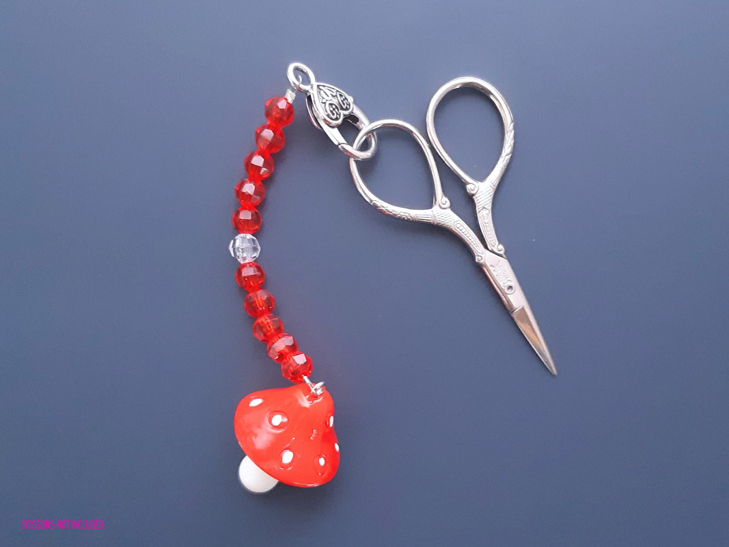 Toadstool Beaded Scissor Fob
