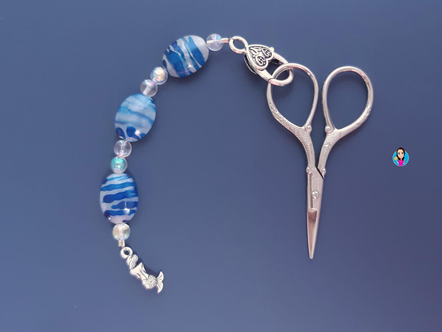 Mermaid Beaded Scissor Fob