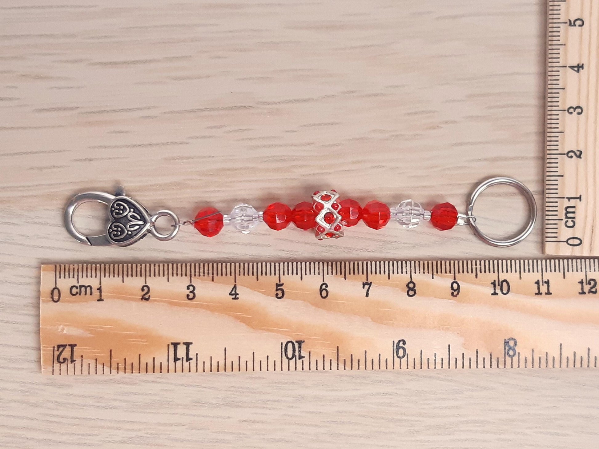 Christmas Beaded Scissor Fob and Stitch Markers Set
