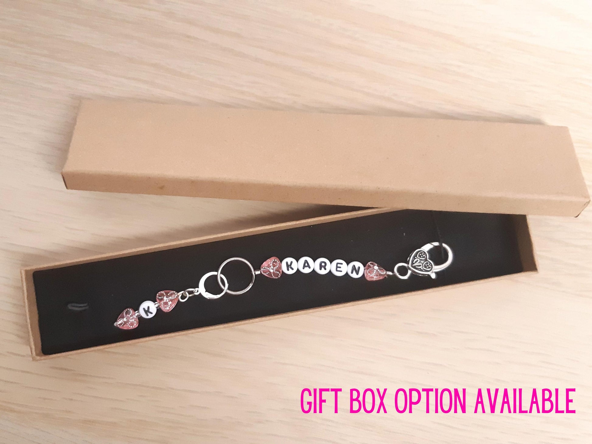Personalised Name Scissor Fob and Initial Stitch Marker Set