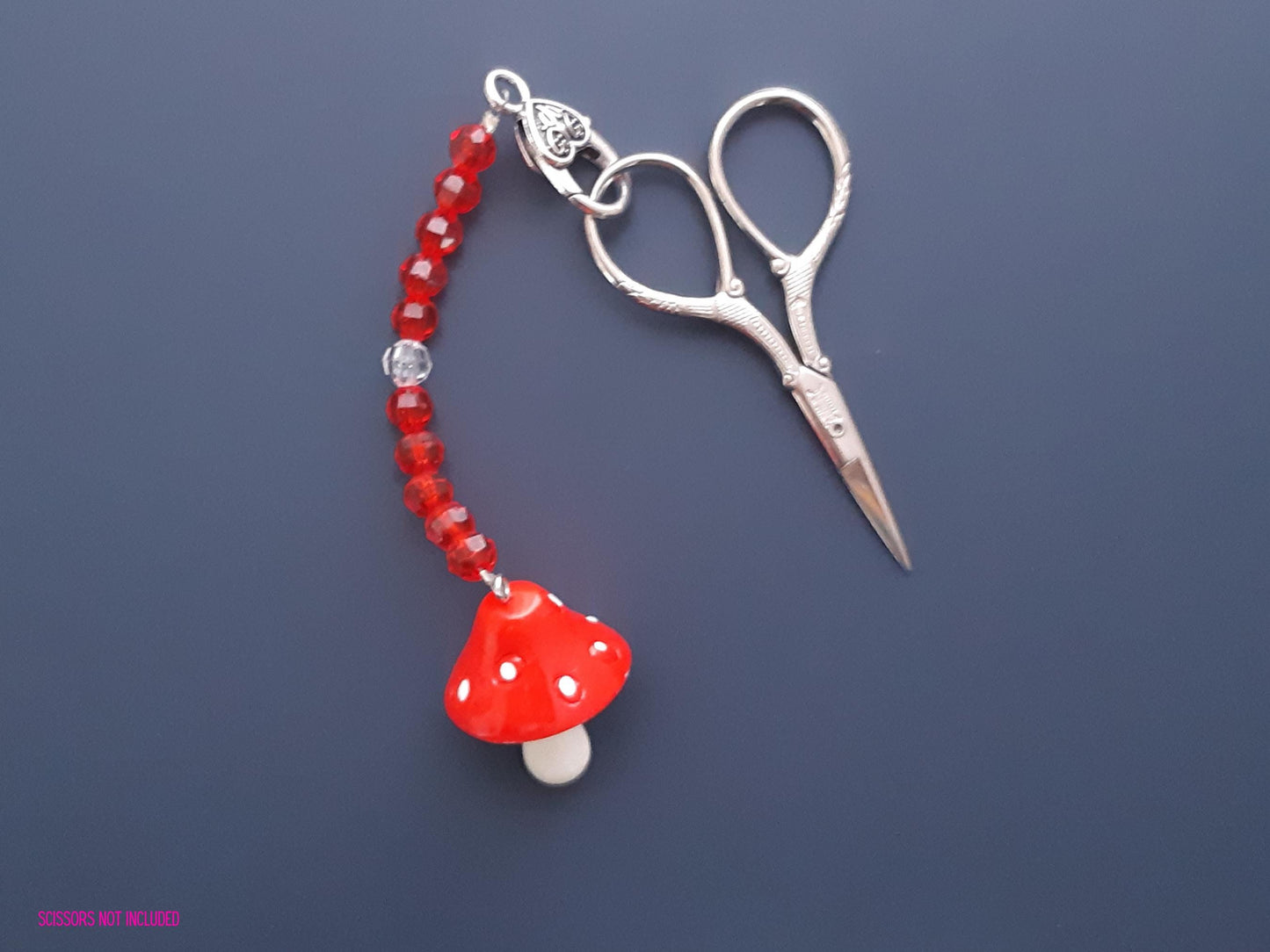 Toadstool Beaded Scissor Fob