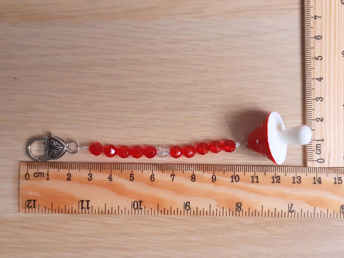 Toadstool Beaded Scissor Fob