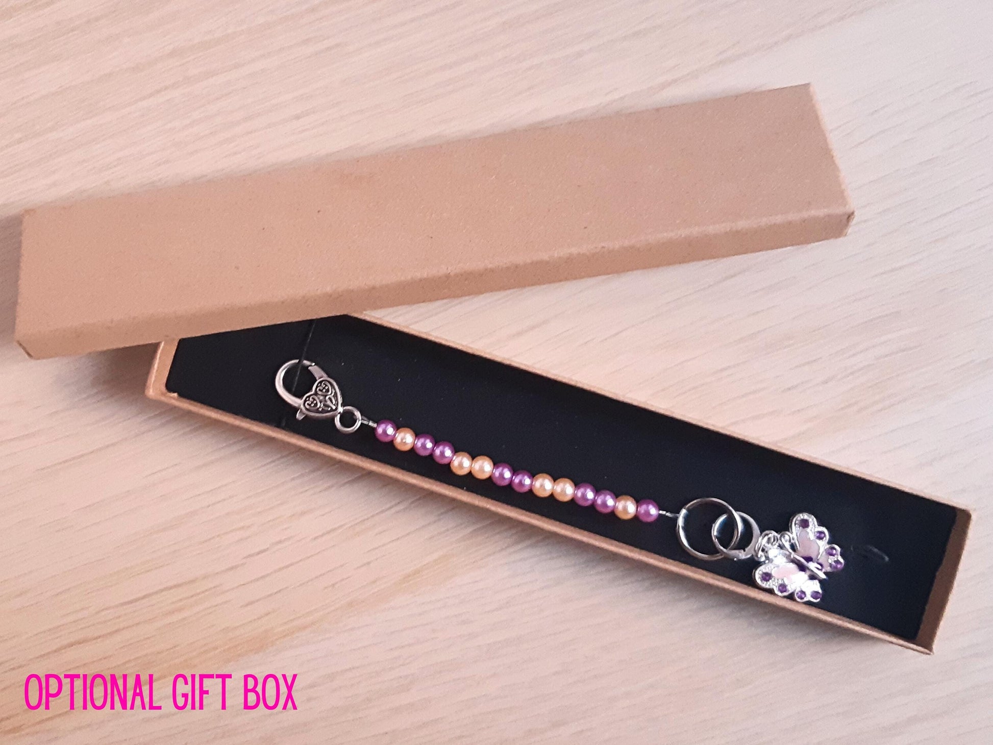 Butterfly Beaded Scissor Fob and Stitch Marker Set