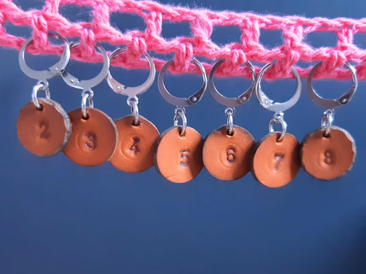 Leather Numbered Stitch Marker