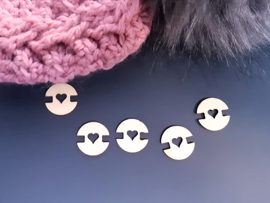 Wooden Buttons For Securing PomPoms