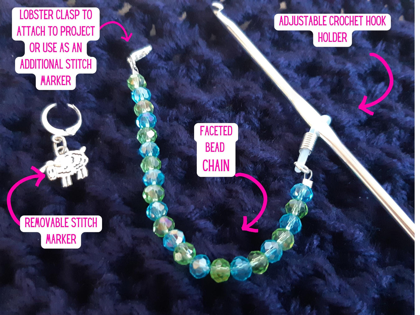 Sheep Crochet Hook Keeper Set