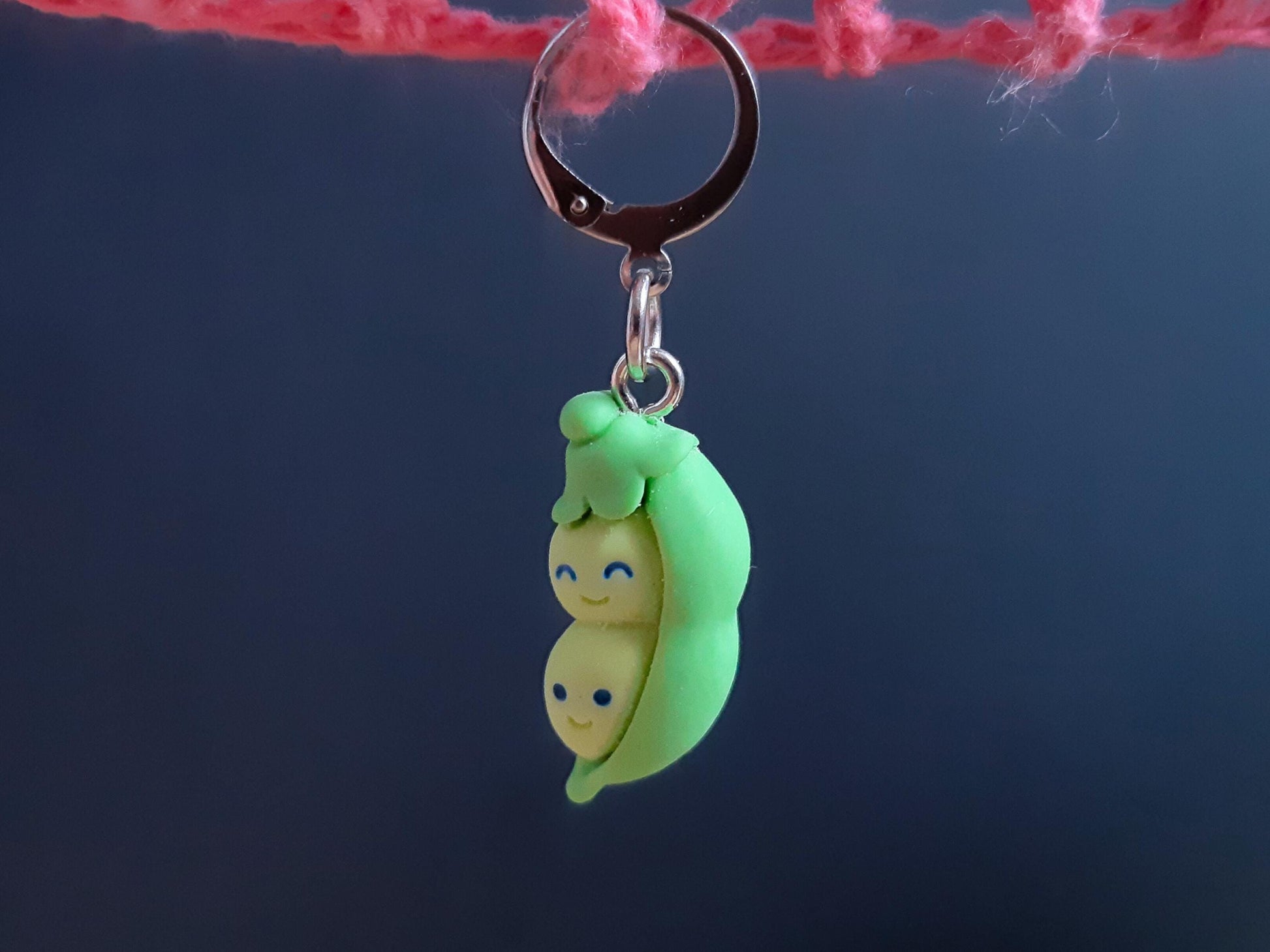 Peapod Kawaii Resin Stitch Marker