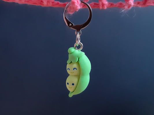 Peapod Kawaii Resin Stitch Marker