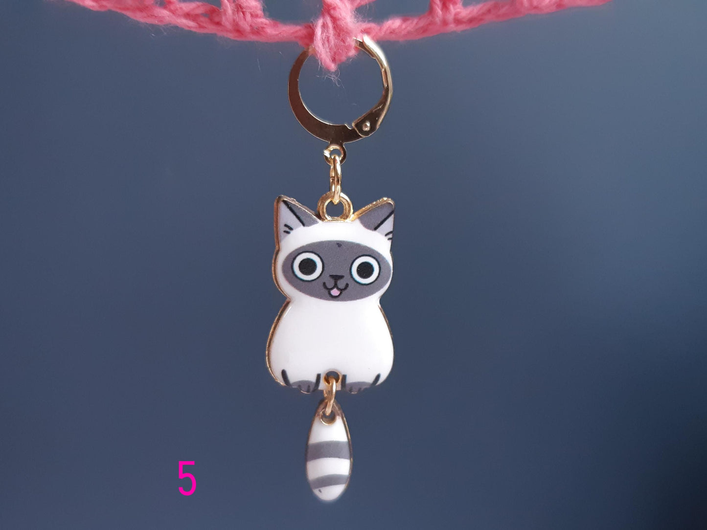 Swinging Tail Cat Stitch Marker
