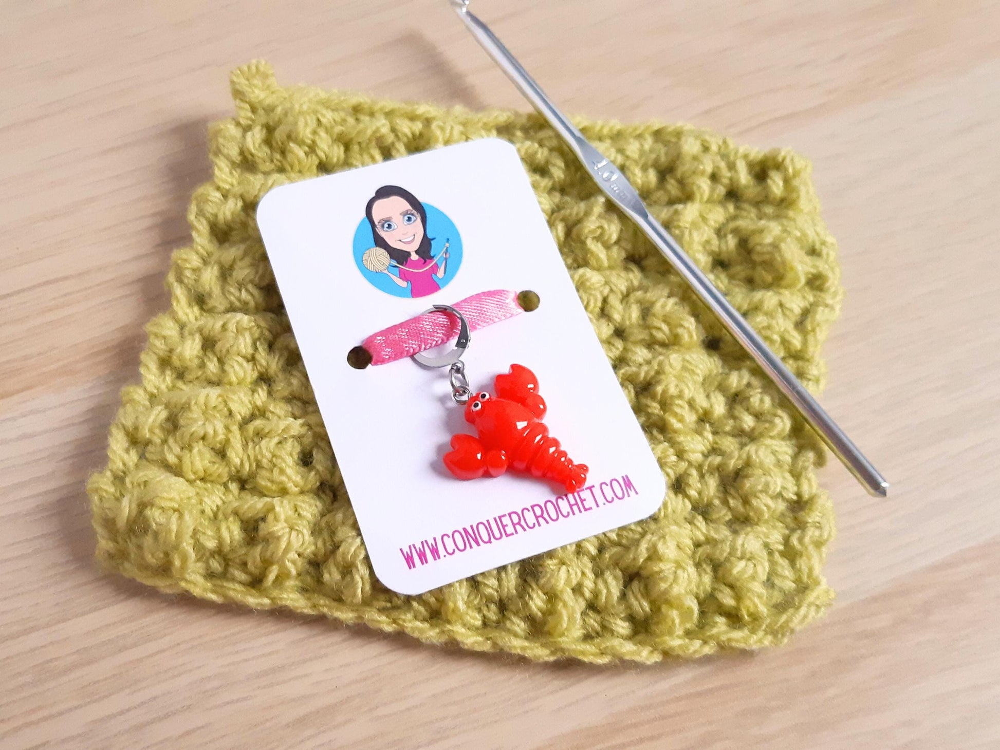Lobster Kawaii Stitch Marker