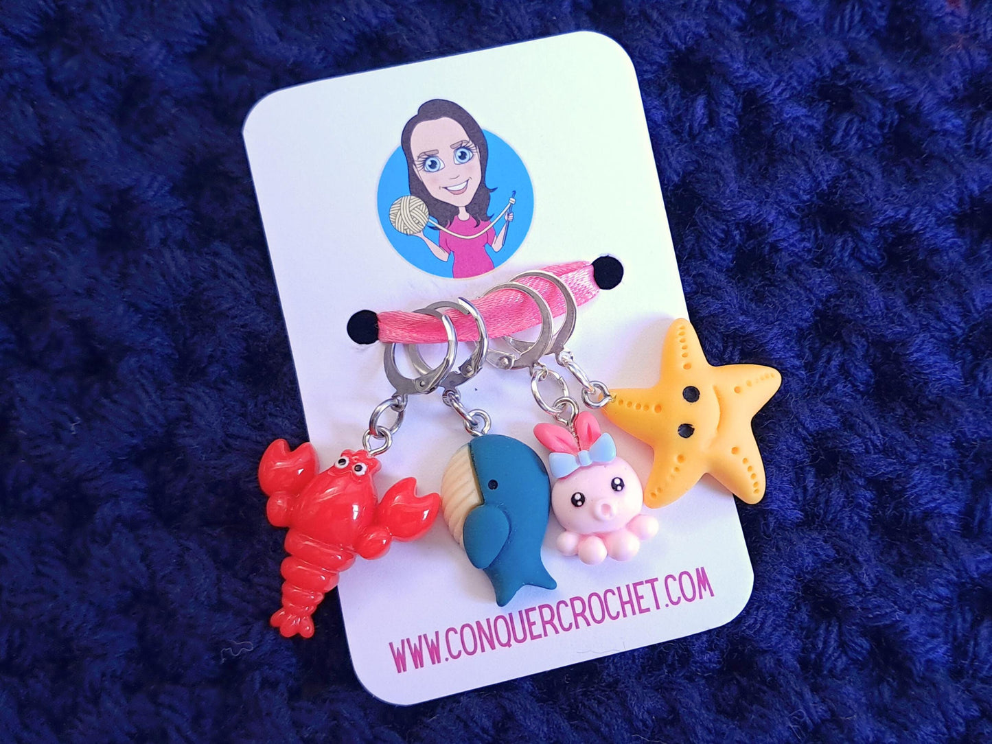 Sea Creatures Kawaii Stitch Marker Set