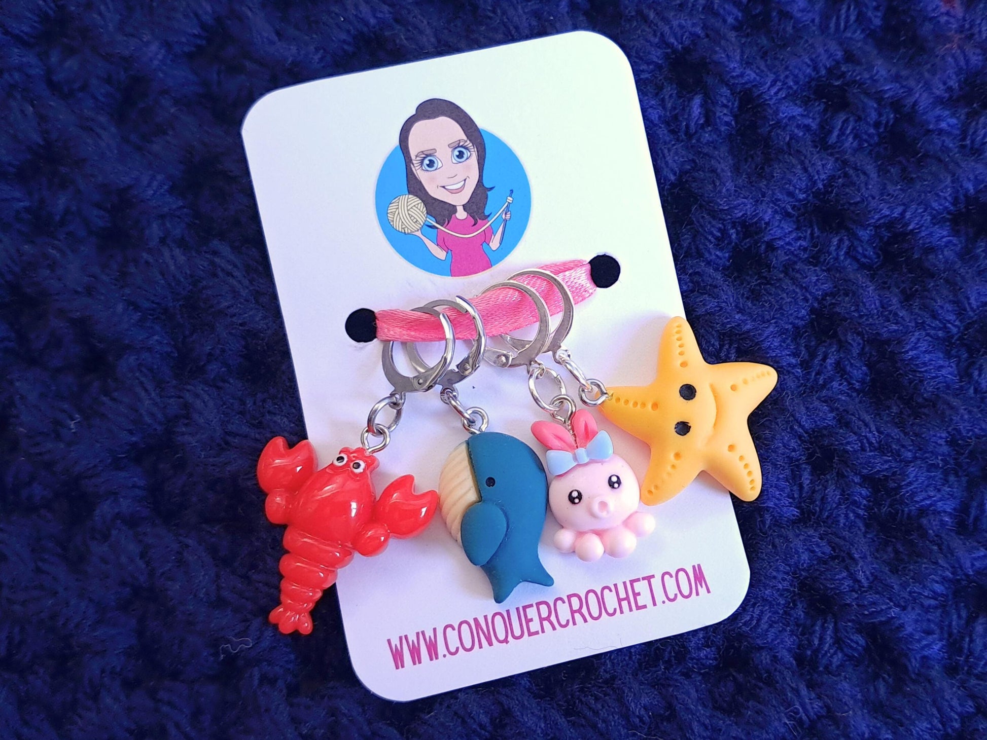 Sea Creatures Kawaii Stitch Marker Set
