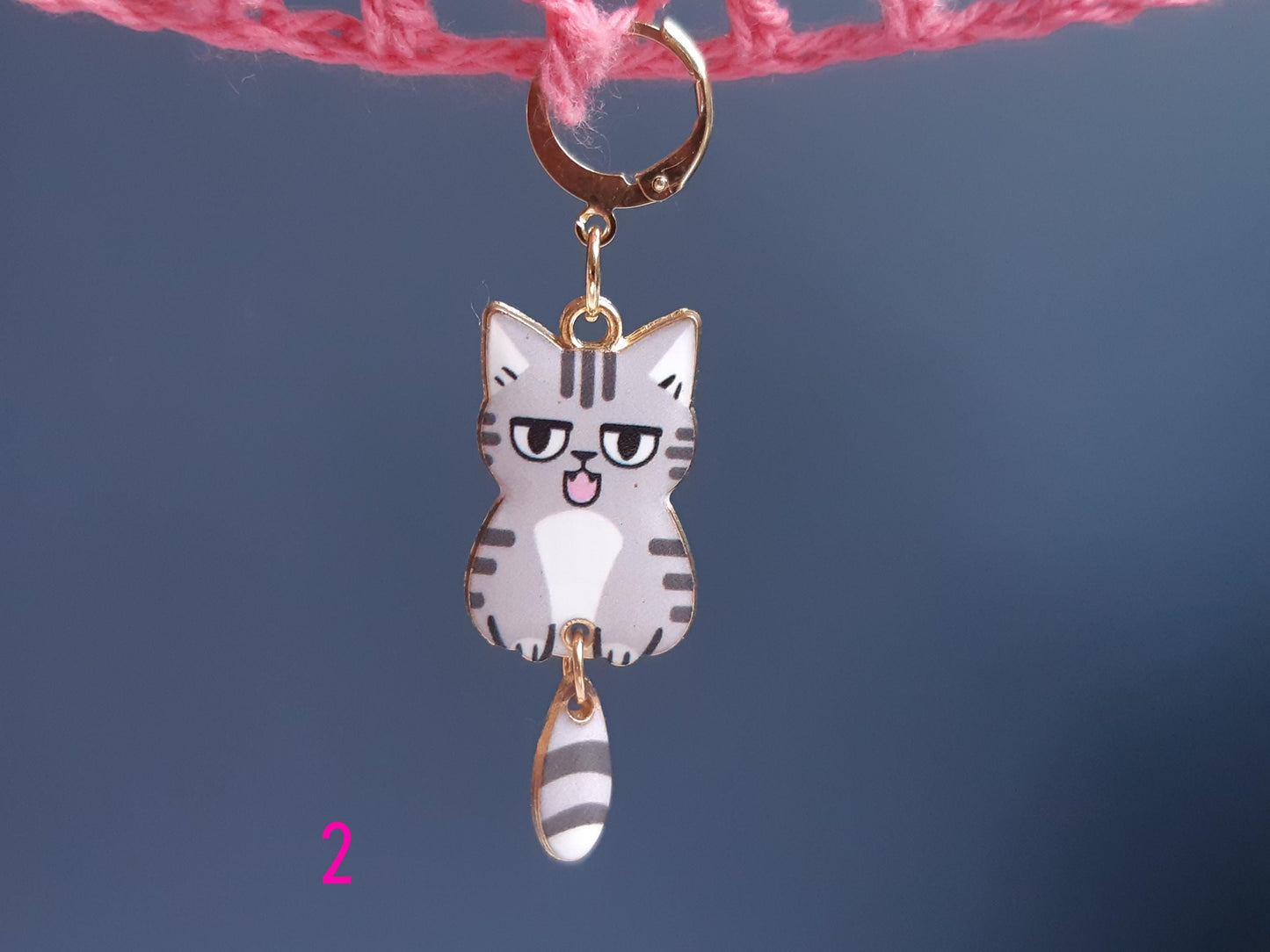 Swinging Tail Cat Stitch Marker