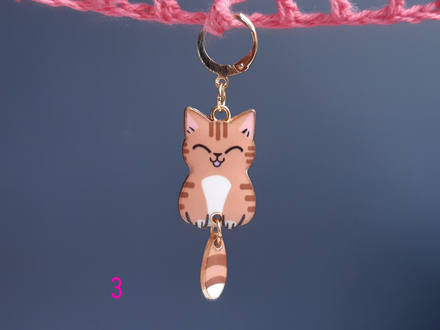 Swinging Tail Cat Stitch Marker
