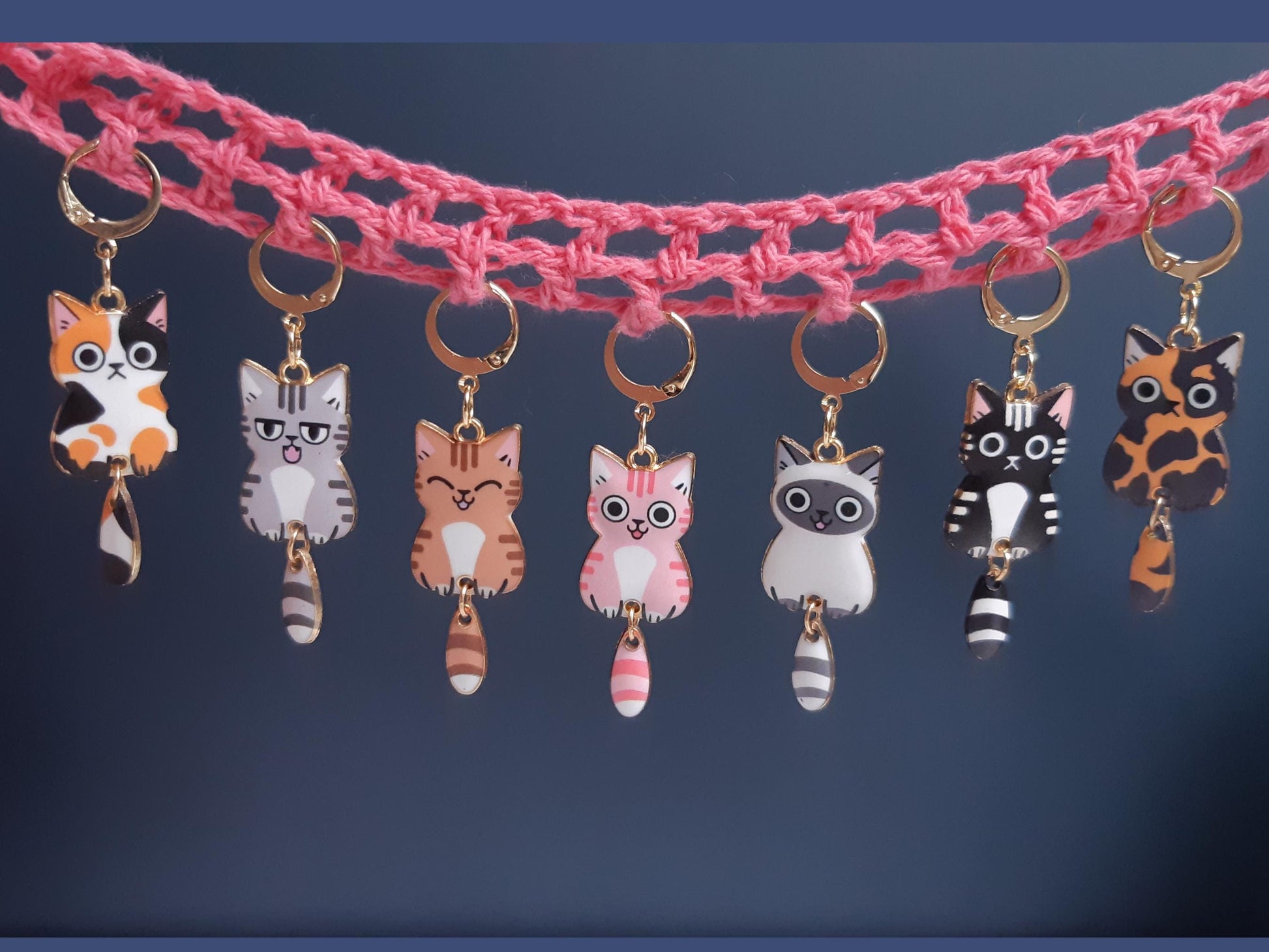 Swinging Tail Cat Stitch Marker