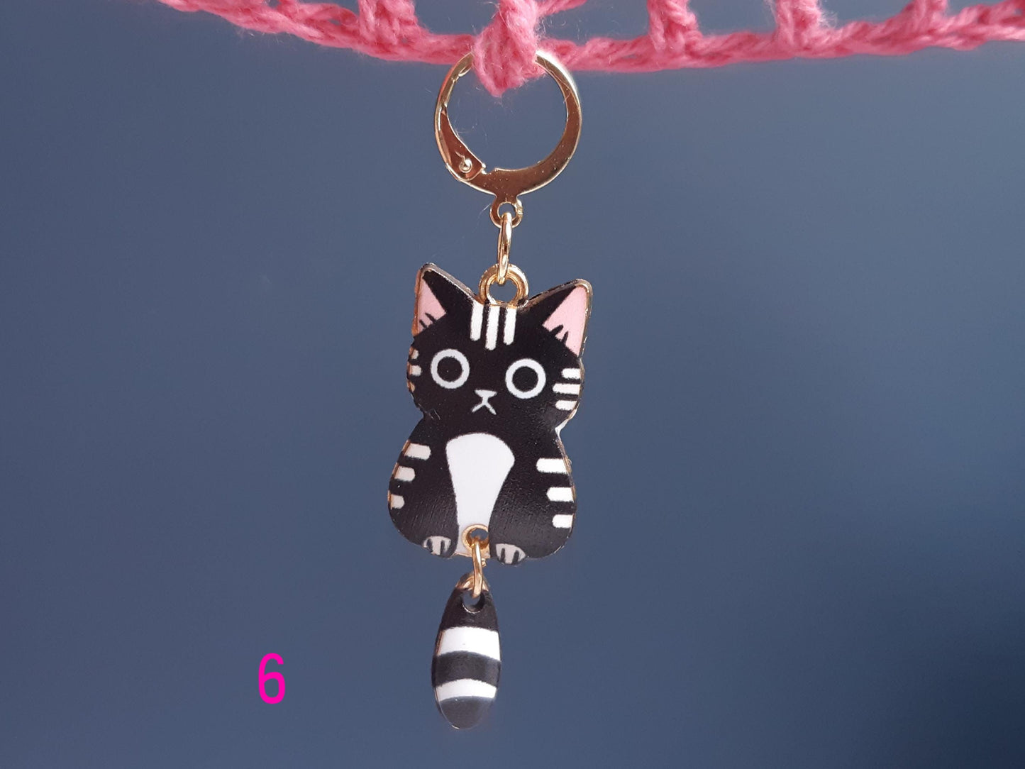 Swinging Tail Cat Stitch Marker