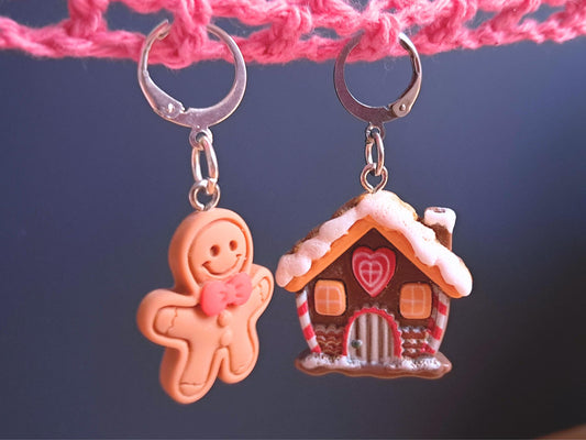 Gingerbread Kawaii Stitch Marker Set