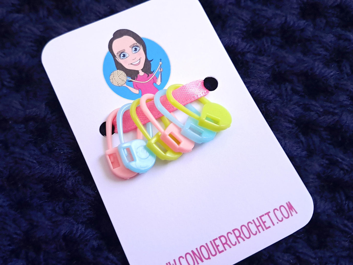 Pastel Safety Pin Style Stitch Marker Set Of 6