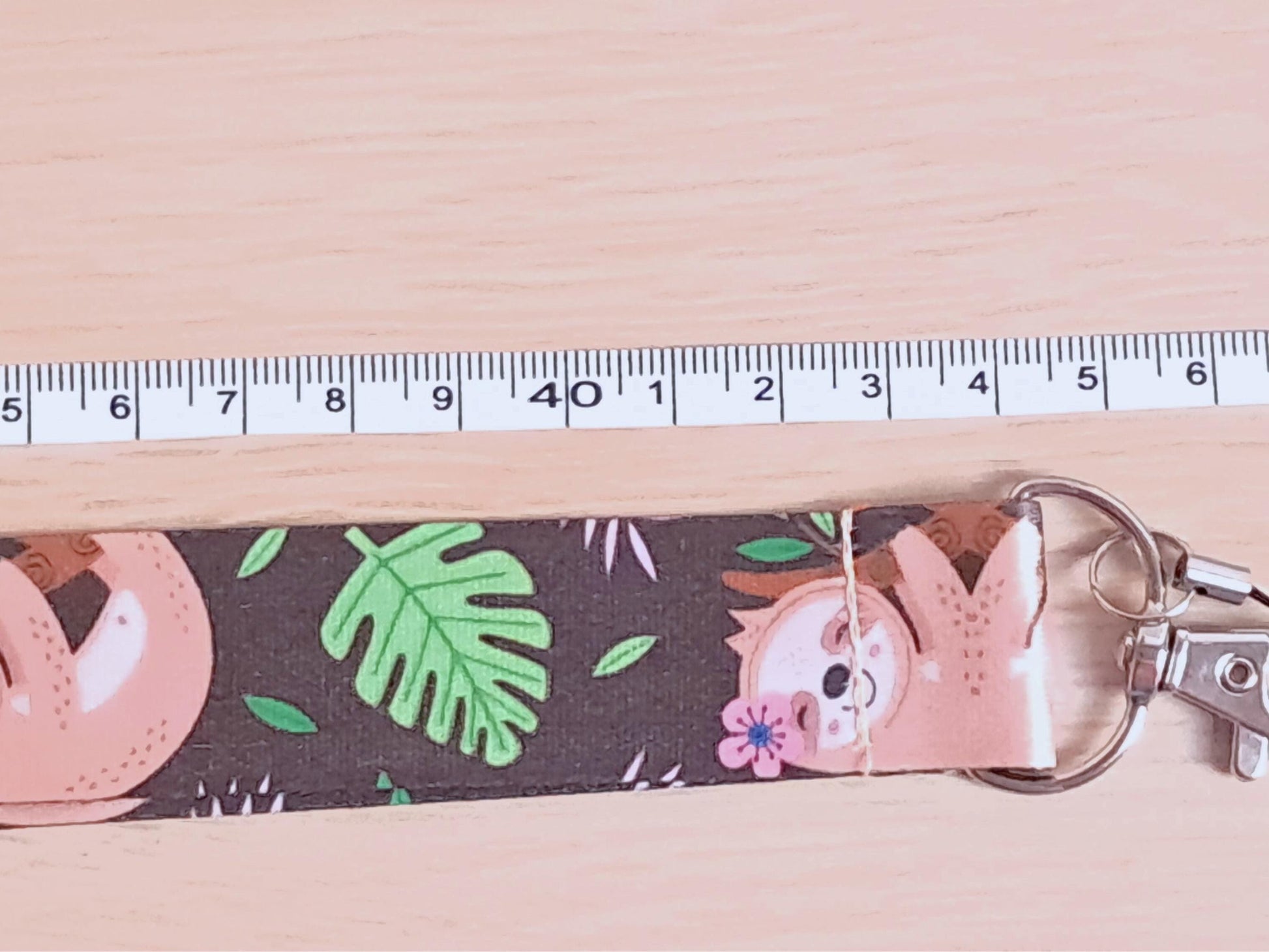 Sloth And Monstera Leaf Lanyard Scissor Protector Set
