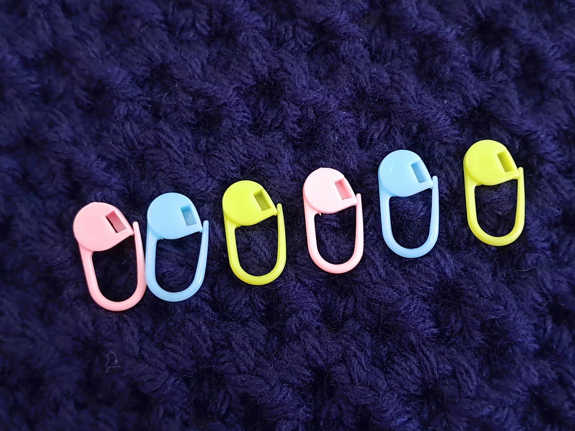 Pastel Safety Pin Style Stitch Marker Set Of 6