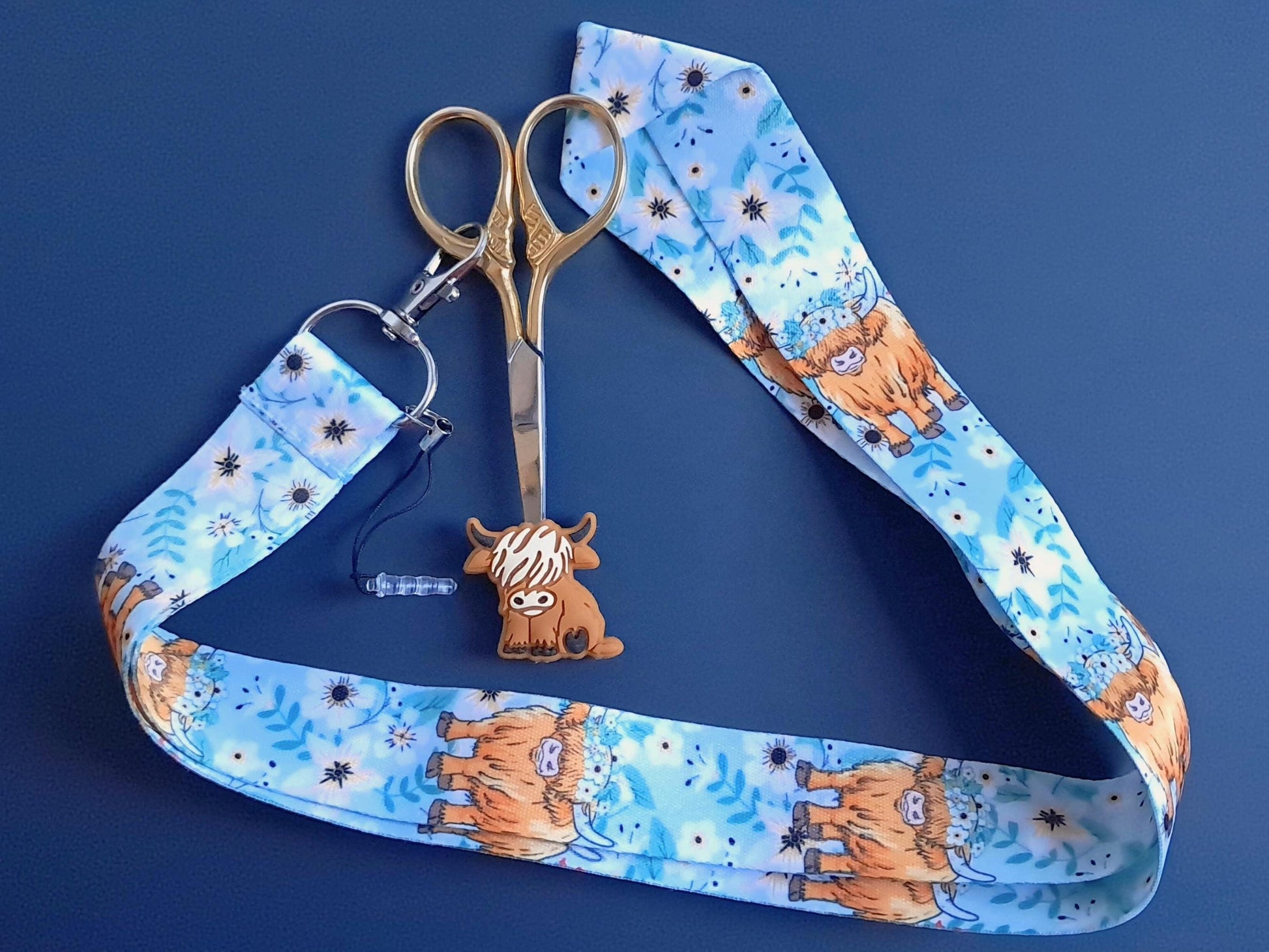Highland Cow Lanyard Scissor Protector Set
