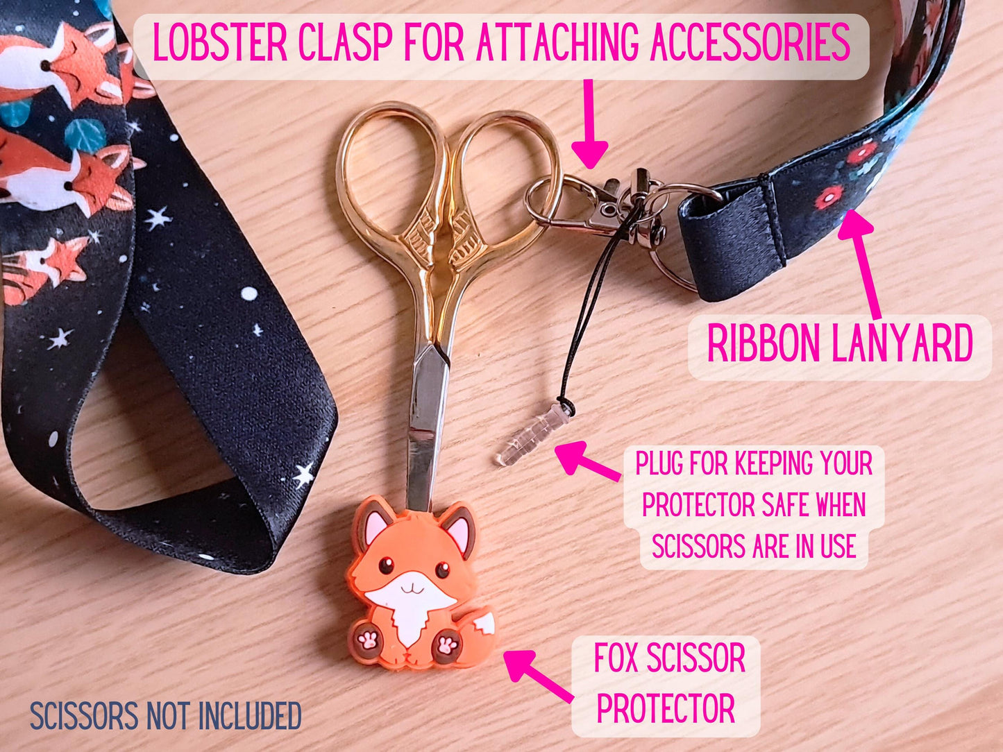 Fox Lanyard Scissor Protector Set